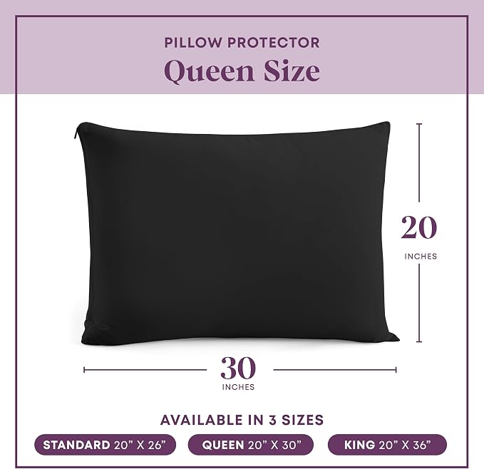 CirclesHome Pillow Protectors 2 Pack Queen Zippered - Image 6
