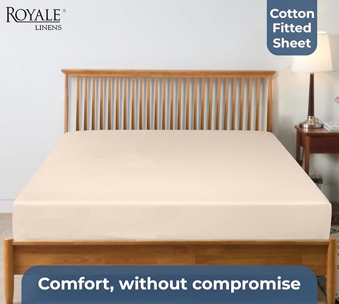 Royale Linens 100% Organic Cotton Fitted Sheet - Image 7