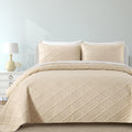 Yiran Camel Quilt Set King Size, 3 Piece Reversible Bedspreads Bedding Set by Yiran