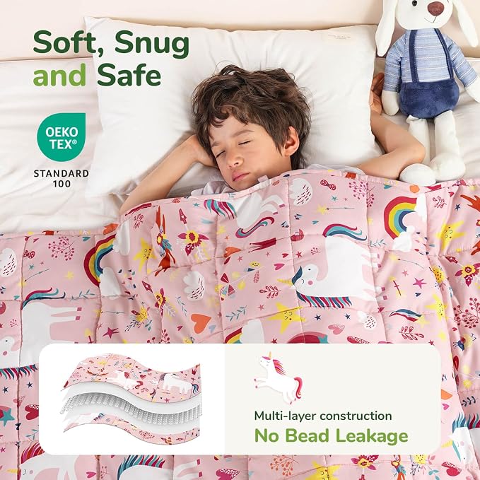 Sivio Weighted Blanket 7lbs, Unicorn Cooling Weighted Blanket, Breathable Heavy - Image 3