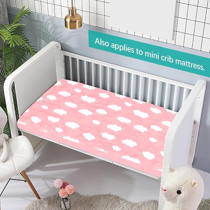 Pack and Play Mattress Protector Sheets Fitted Waterproof Playard Mattress Pad - Image 4