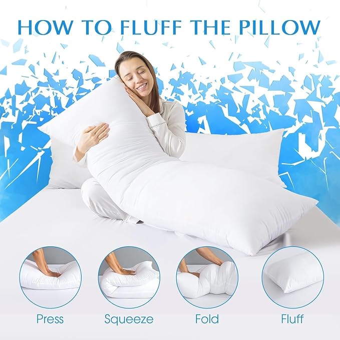 SHOUREN Cotton Memory Foam Body Pillow Insert- Cooling Breathable Full Body - Image 7