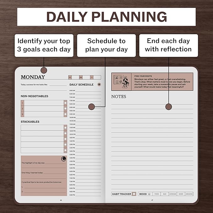 Undated Daily Planner | 90 Day Daily & Weekly Productivity Journal - Image 7