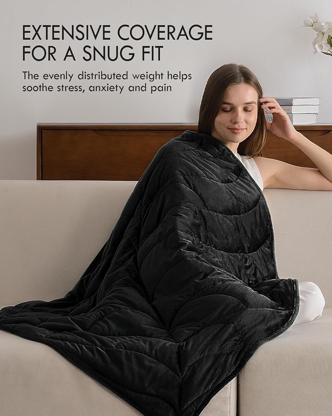 Kaisa Weighted Blanket for Adults, Soft Weighted Lap Blanket Machine Washable - Image 2