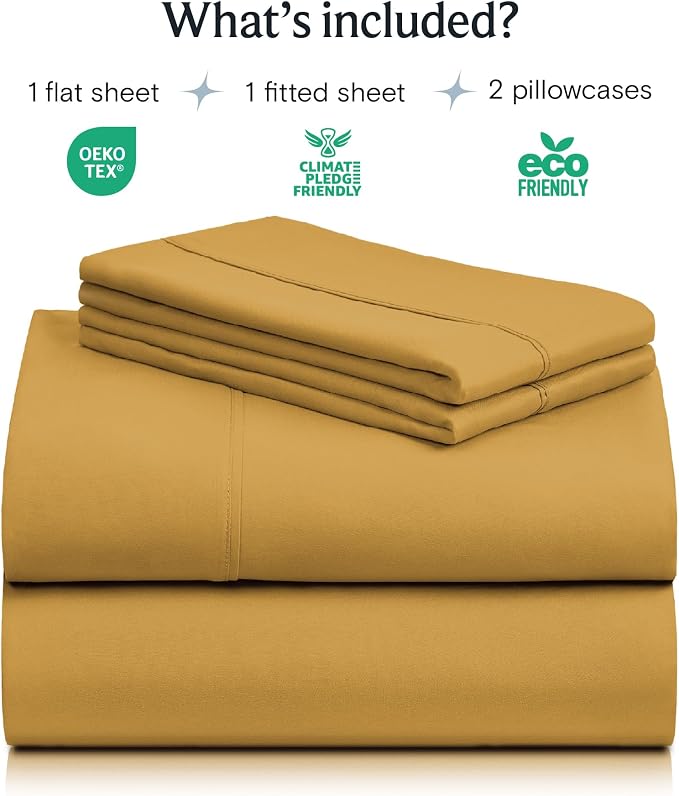 LuxClub 4 PC California King Sheet Set, Breathable Luxury Bed Sheets, Deep - Image 2