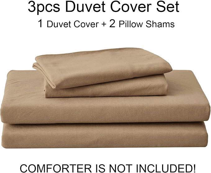 PURE ERA Jersey Knit Duvet Cover Set 100% T-Shirt Cotton Super Soft Comfy 3pc - Image 7