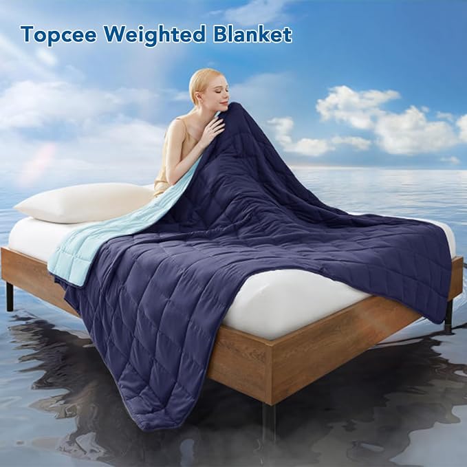 Topcee Weighted Blanket for Adults, Minky Dots Heavy Blanket for Woman - Image 2