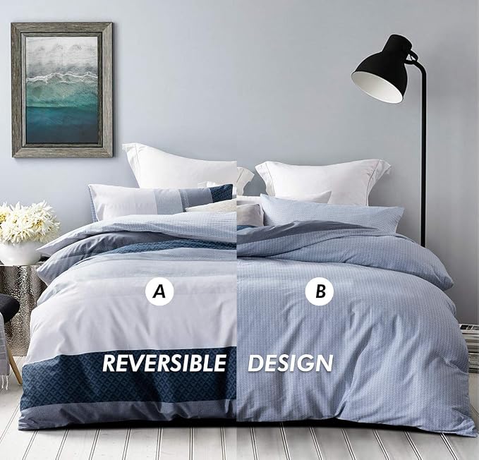 SLEEPBELLA Duvet Cover Queen Set 600 Thread Count Cotton Bedding Set - Image 4
