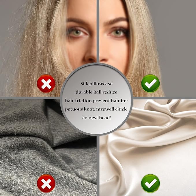 Silk Pillow Cases 2 Pack, Soft Breathable and Sliky Standard Size Pillow Cases - Image 5