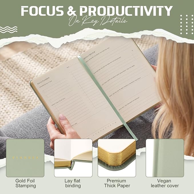 Productivity 3-month Planner Undated Daily Weekly Monthly Planner - Image 5