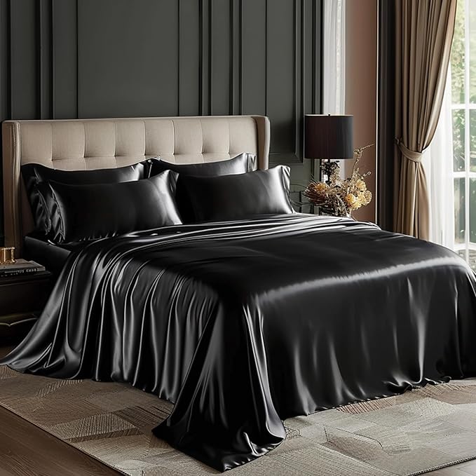 Love's cabin Twin XL Satin Sheet Sets by Lovescabin