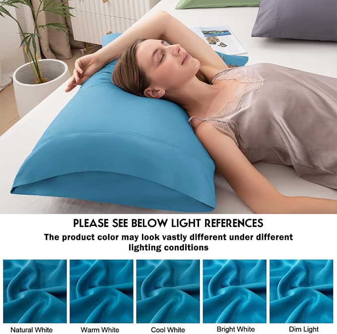 Pillowcases Standard Size 2 Pack, Cooling Viscose from Bamboo Pillow Cases - Image 6