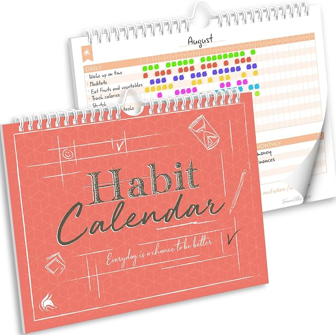Clever Fox Habit Tracker Calendar – Inspirational Goal Tracker and Habit by CleverFox