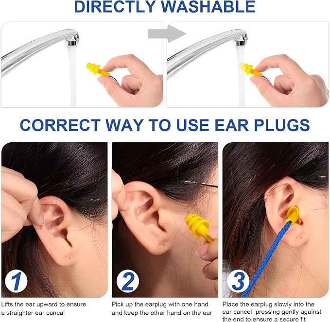 Tondiamo 200 Pairs Ear Plugs Reusable Silicone Earplugs - Image 4