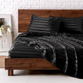 MR&HM Satin Bed Sheets, King Size Sheets Set by MRHM