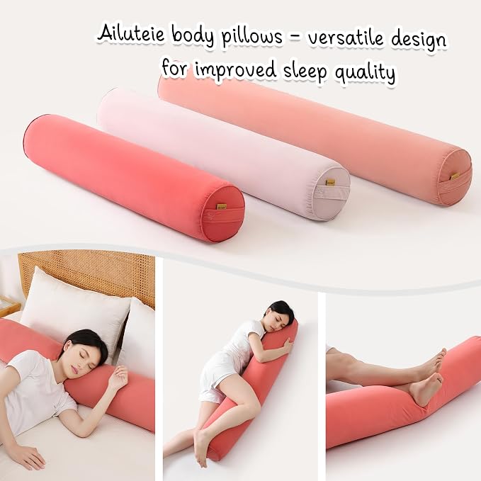 Body Pillow for Adults, Long Round Pillow, Big Cylindrical Pillow, Large Full - Image 6
