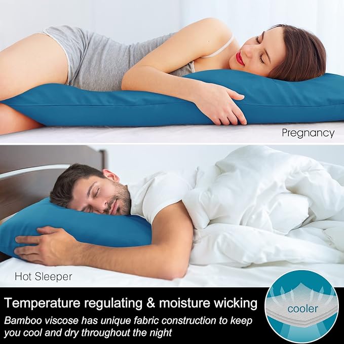 BEDELITE Body Pillow Case Cover, Rayon Made from Bamboo, Cooling Body Pillow - Image 3