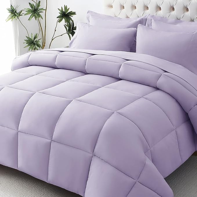 JOLLYVOGUE Queen Comforter Set, Ultra-Soft Bed in a Bag Queen Size 7 Pieces by JOLLYVOGUE