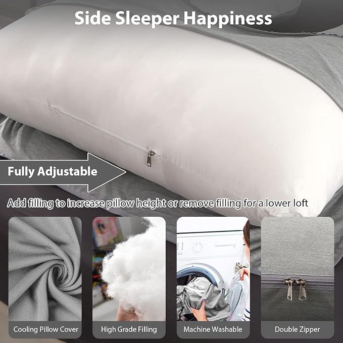 BATTOP Pregnancy Pillows for Sleeping, Full Body Maternity Pillow - Image 4