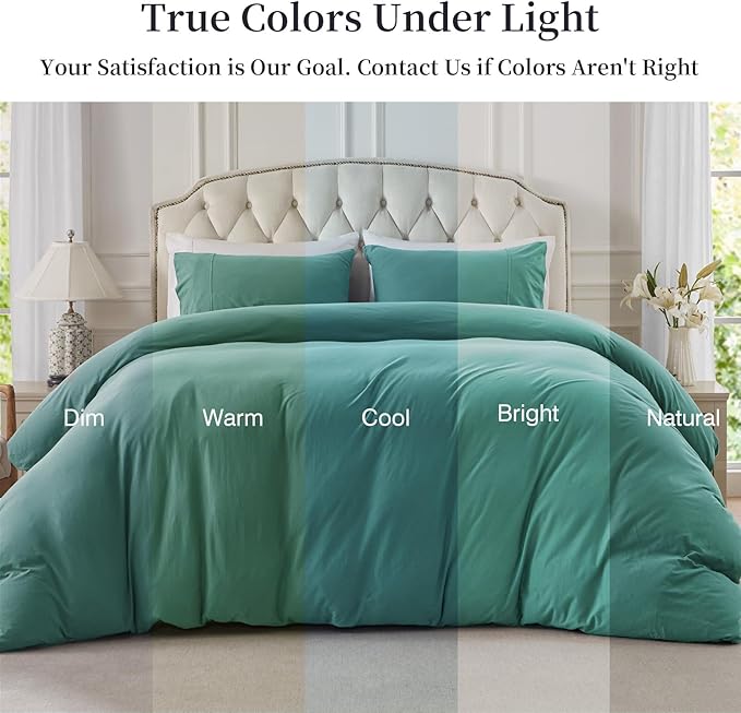 PURE ERA Jersey Knit Duvet Cover Set 100% T-Shirt Cotton Super Soft Comfy 2pc - Image 3