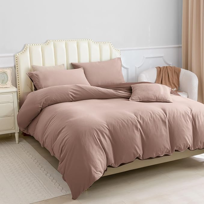 PURE ERA Jersey Knit Duvet Cover Set 100% T-Shirt Cotton Super Soft Comfy 3pc - Image 8