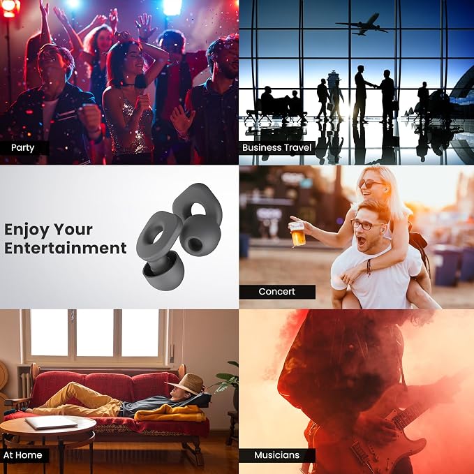 2 Pairs of Earplugs for Sleeping, Reusable Hearing Protection Ear Plugs - Image 7