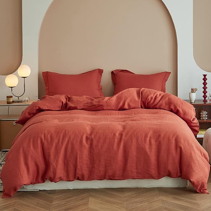 Simple&Opulence 100% Linen Duvet Cover Set 3pcs Basic Style Natural French by SimpleOpulence