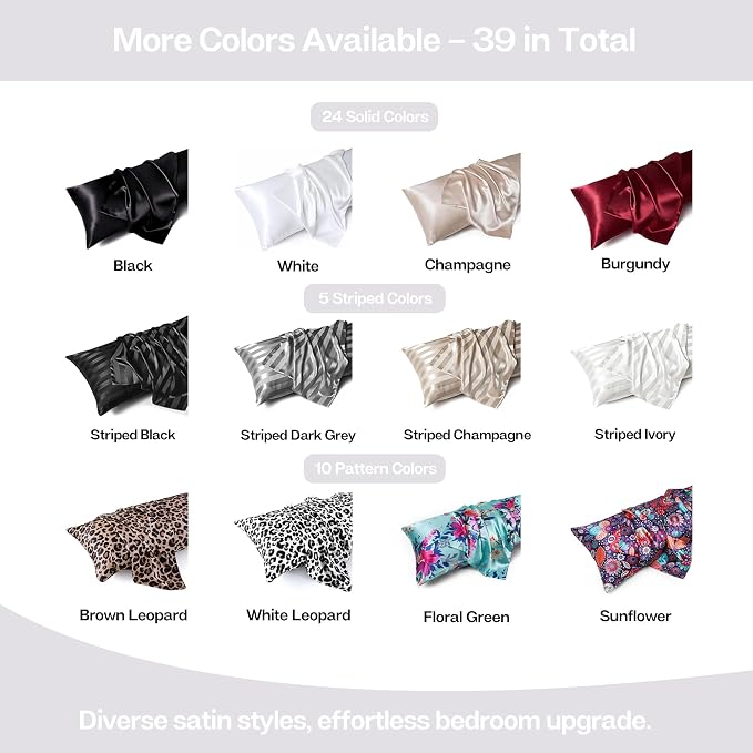 MR&HM Satin Body Pillow Cover, Soft and Breathable Body Pillow Case - Image 8