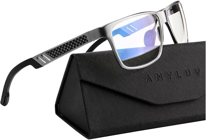 ANYLUV Blue Light Blocking Glasses Men Computer Gaming Glasses Lightweight by ANYLUV