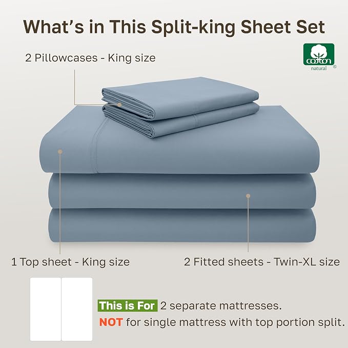 California Design Den Split King Sheet Set - Image 4