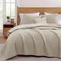 WRENSONGE Queen Quilt-3 Pieces Lightweight Bedspreads Light Oatmeal Queen Size by WRENSONGE