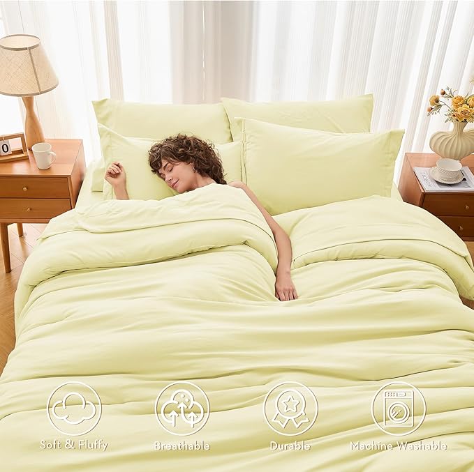 MUXHOMO 5 Pieces Twin XL Comforter Set, Soft Bed in a Bag Twin XL Size - Image 2