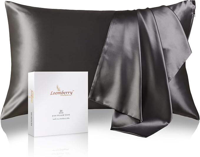 100% Pure Mulberry Silk Pillowcase by LOOMBERRY