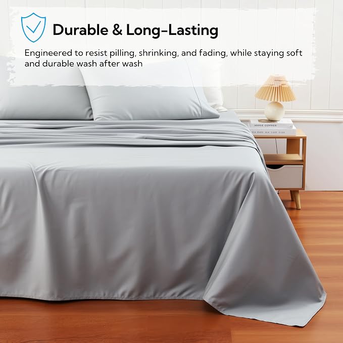 Cotton Flat Sheets Only, 600 TC 100% Cotton Flat Sheet Top Sheet Only, Cal King - Image 5
