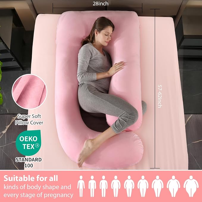 BATTOP Pregnancy Pillows for Sleeping- U Shaped Full Body Maternity Pillow - Image 3