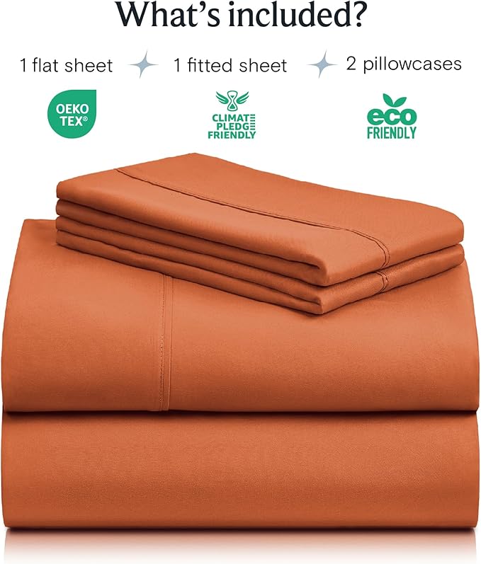 LuxClub 4 PC California King Size Sheet Set Deep Pockets 18" Wrinkle Free - Image 2
