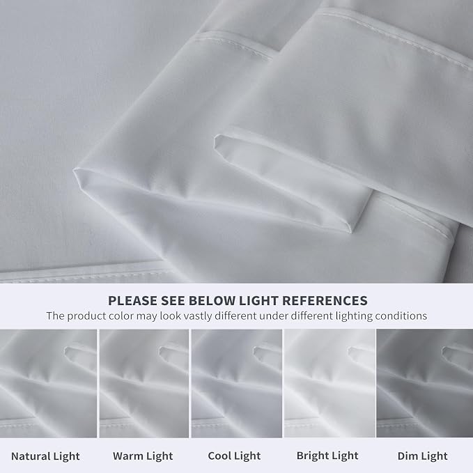 Maple&Stone Twin Flat Sheet 6 Pack, Premium Soft & Breathable, Brushed - Image 4