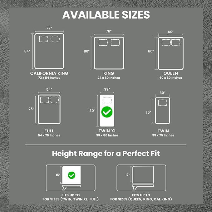 Twin XL Size Mattress Protector Waterproof, Premium 200 GSM Terry Mattress Cover - Image 3