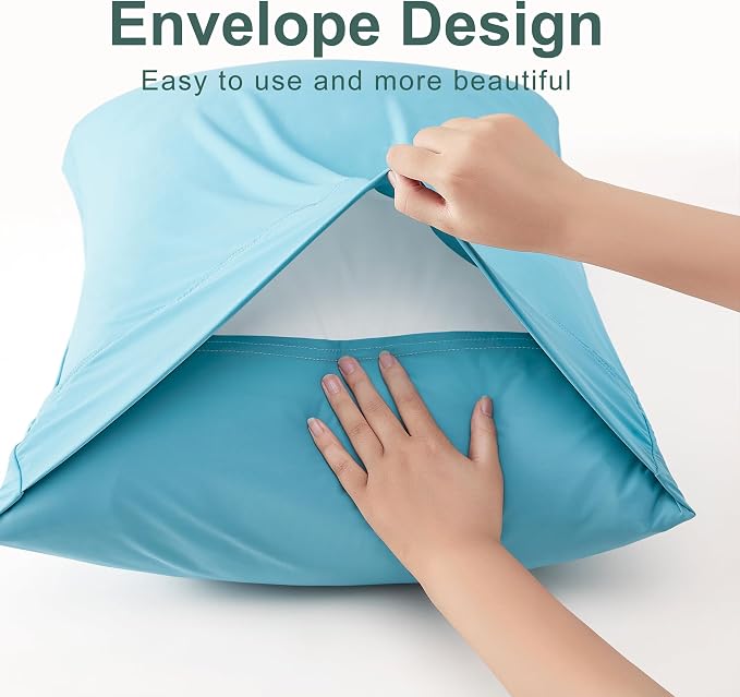 Accuratex Cooling Pillow Cases Standard Size Set of 2, Envelope Soft Breathable - Image 3