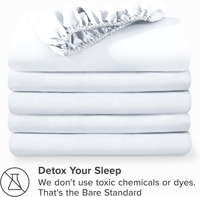 Bare Home 5-Pack Fitted Bottom Sheets Twin Extra Long - Image 7
