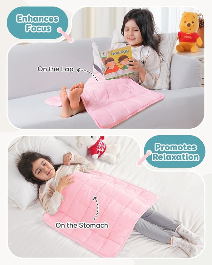 Topblan Weighted Lap Blanket 2 lbs, Summer Breathable Mini Weighted Lap Pad - Image 3