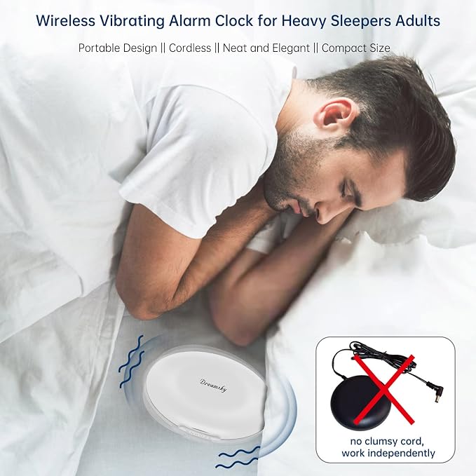 DreamSky Vibrating Alarm Clock for Heavy Sleepers - Image 2