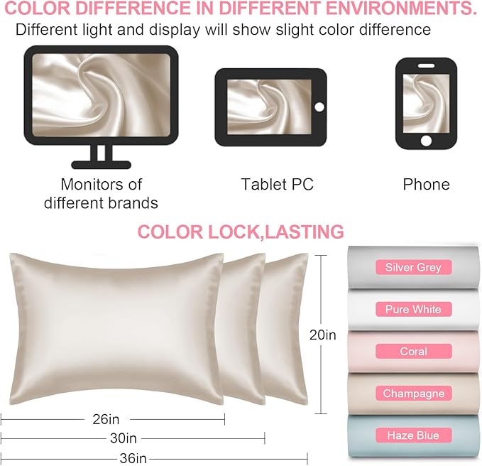 Silk Pillow Cases 2 Pack King Size - Image 7