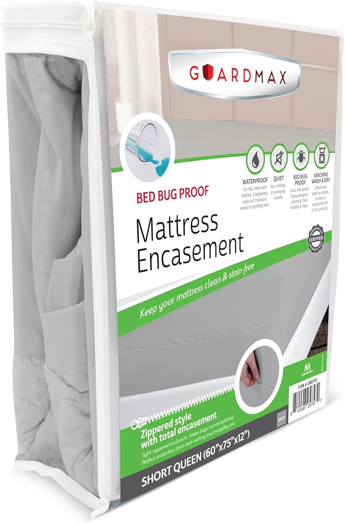 Guardmax Jersey Knitted Short Queen Zippered Mattress Encasement by Guardmax