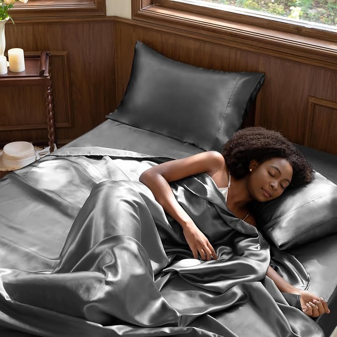 CozyLux Satin Sheets King Size Sheet Set - Image 5