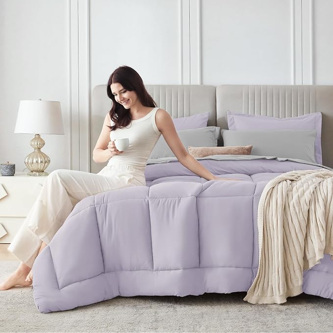 Sasttie Queen Comforter Set, 7 Pieces Bed in a Bag Queen, Complete Bedding Set - Image 9