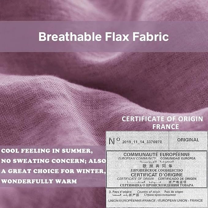 Simple&Opulence 100% French Flax Linen Duvet Cover Set - Image 4