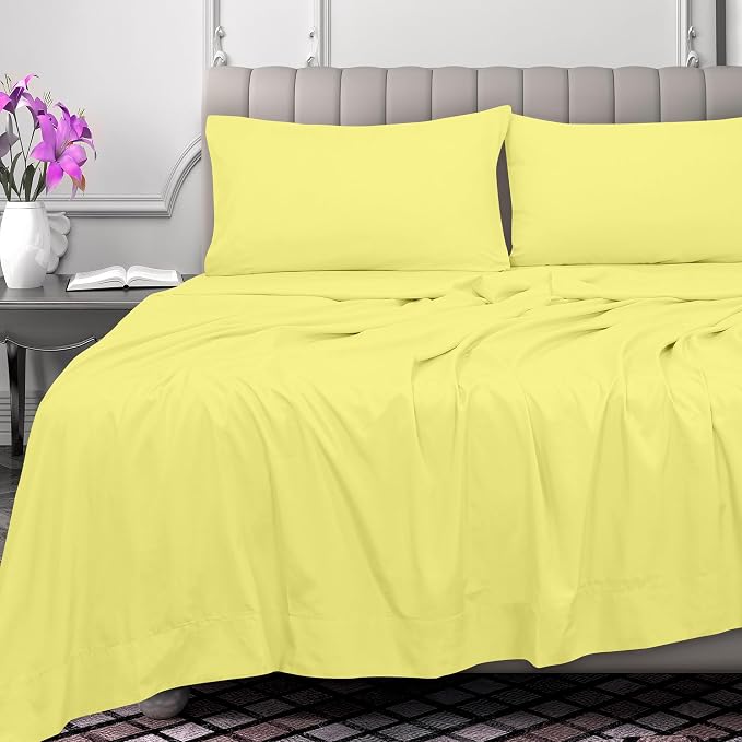 Royale Linens 300 Thread Count 100% Long Staple Combed Cotton Flat Sheet - Image 2