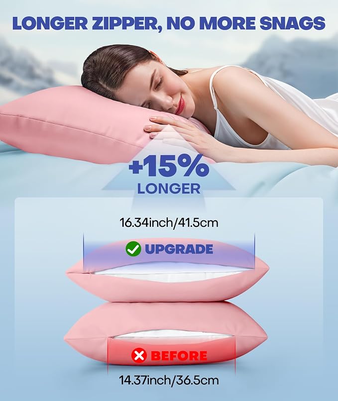 Ice Cooling Pillowcase for Hot Sleepers, Instantly Cool, Stays Cold All Night - Image 5