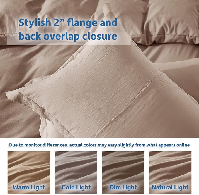 Nestl Khaki Duvet Cover King Size - Image 8